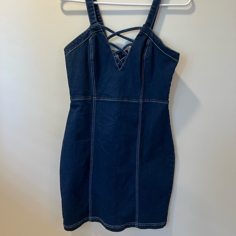 Derek Heart Blue Bodycon Mini Dress for Night Out
